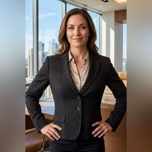 AGB Women's Dark Brown Blazer